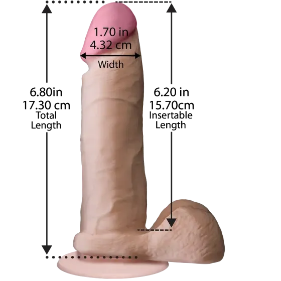 Фалоімітатор Doc Johnson The Realistic Cock 6 inch White – ULTRASKYN, Vack-U-Lock, діаметр 4,3 см Львов