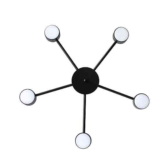 Люстра потолочная MSK Electric Copter на пять круглых плафонов под лампы GX53 черная NL 8040-5 BK Одесса