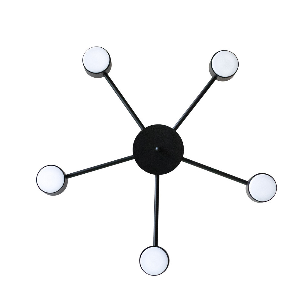 Люстра потолочная MSK Electric Copter на пять круглых плафонов под лампы GX53 черная NL 8040-5 BK Одесса - изображение 3