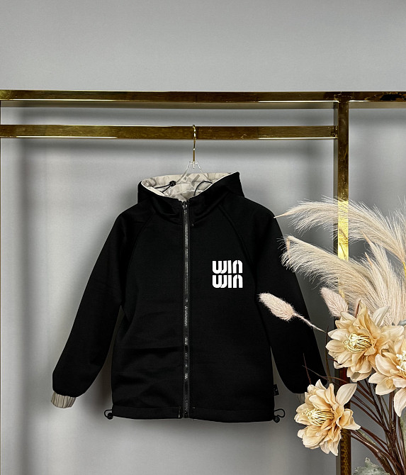 Демисезонная двусторонняя куртка для мальчиков на 7,8,9,10 лет Николаев - изображение 4