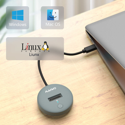 Док-станція для накопичувачів Maiwo M.2 NVMe/SATA SSD to USB3.2 Gen2 USB-C 10Gbps (K1698P2) Вінниця - фото 8