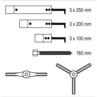 Автомобильный съемник Yato для снятия больших подшипников, шкивов и шестерен 12 шт (YT-25105) Винница