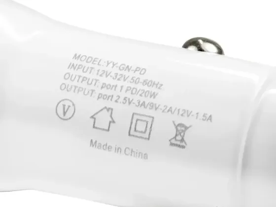 Зарядний пристрій 12В 3,0А 20Вт QC3.0 USBx1 Type-Cx1 YY-GN-PD Київ