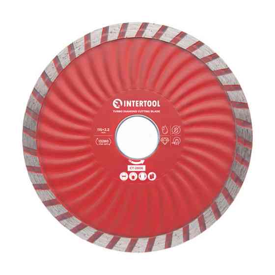 Диск відрізний алмазний Turbo, 115 мм, 22-24%, 13280 об/хв INTERTOOL CT-2006 Київ
