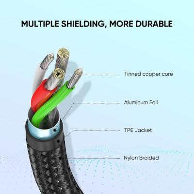 Дата кабель USB 2.0 AM to Type-C 1.0m US288 Aluminum Braid Black Ugreen (60126) Вінниця - фото 6