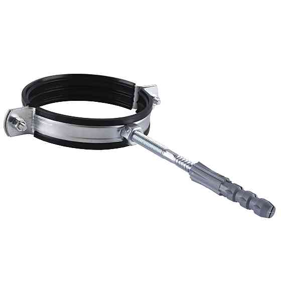 Хомут трубный SOLOMON (комплект) 4″, 108-118мм з винтом 10х120 c дюбелем Київ