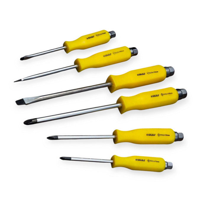 Набір ударних викруток 6 шт під ключ SL5,6,8 PH1,2,3 (пакет) Мукачево - фото 4