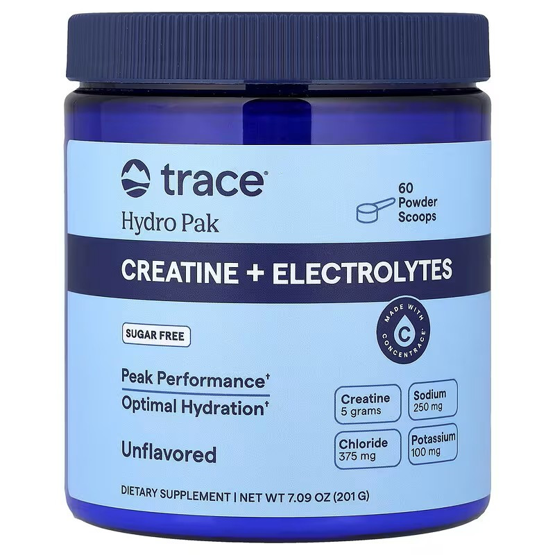 Креатин моногидрат и электролиты Trace Minerals Research Hydro Pak, Creatine + Electrolytes 201 g (Unflavored) Луцк - изображение 1