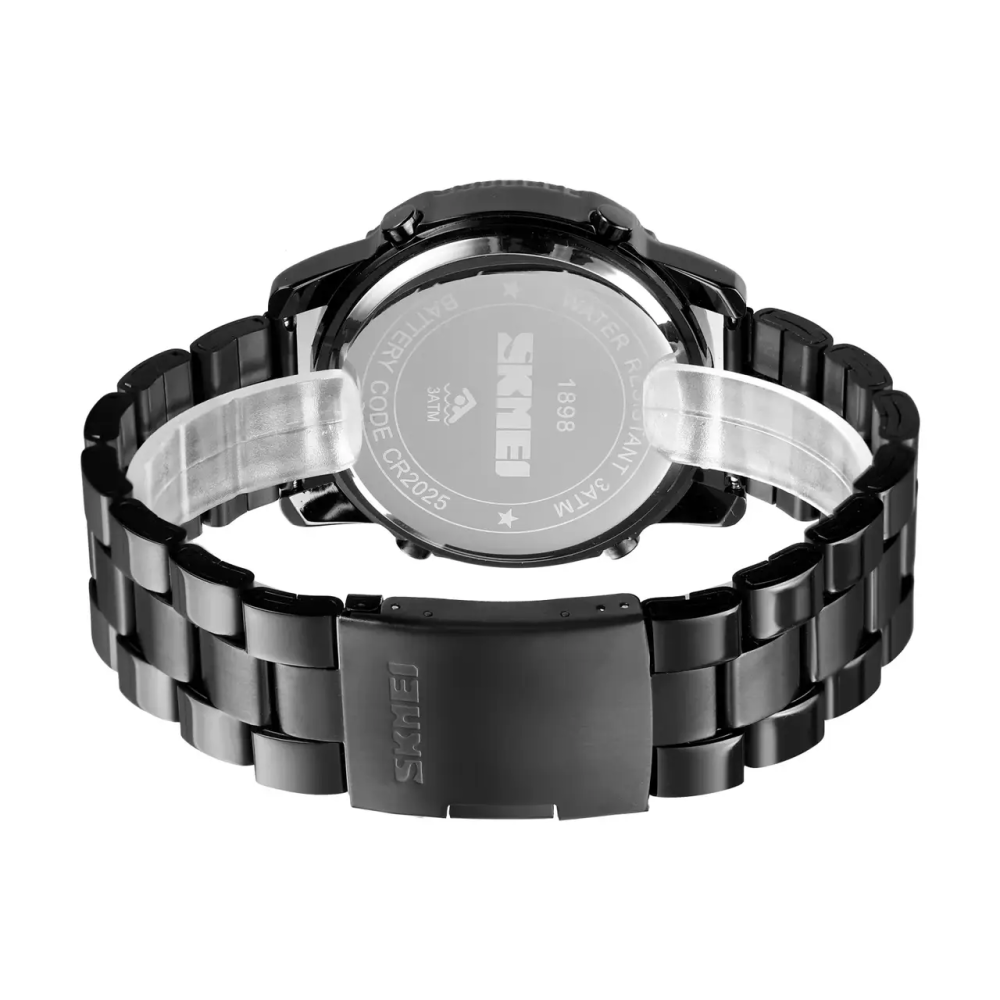 Чоловічий наручний годинник Skmei 1898 (Чорний з чорним табло) Київ - фото 4