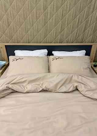 Комплект постільної білизни Сатин, Двоспальний 180х220 Бежевий (88-145) Київ