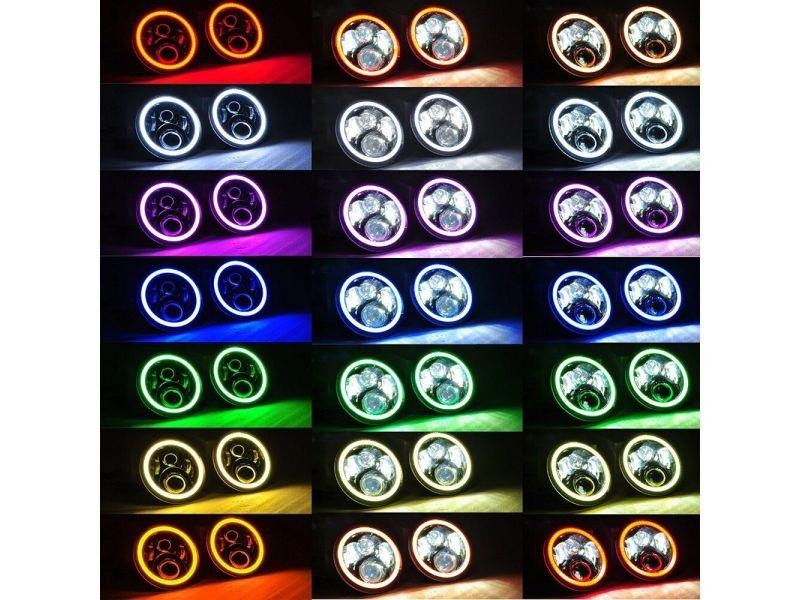 Передні льодові фари Нива ВАЗ 2121 ВАЗ 2101 ГАЗ24, УАЗ LED фари Bluetooth RGB RGB Світлодіодна led фара Харків - фото 2