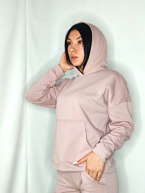 Костюм підлітковий спортивний тринитка петля Пудровий S Харків - фото 5