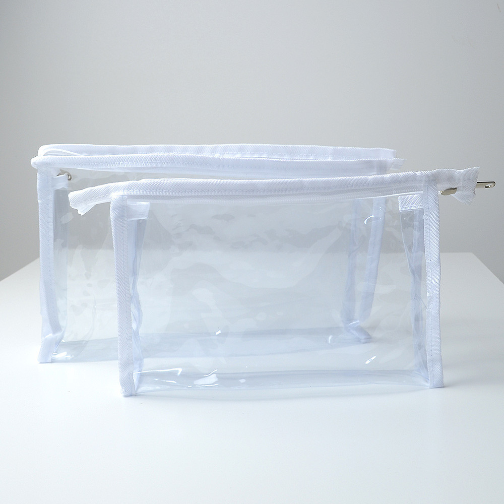 Набір силіконових косметичок трапецій 2шт (Білий) Суми - фото 2