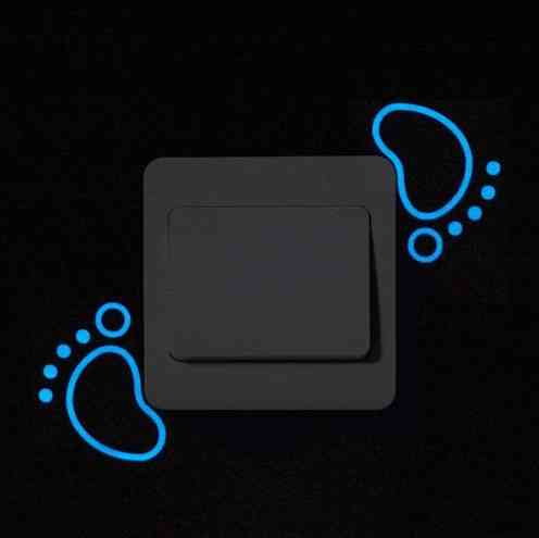 Люмінесцентна наклейка Сліди 65 на 50 мм блакитний Київ