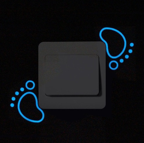 Люмінесцентна наклейка Сліди 65 на 50 мм блакитний Київ - фото 2