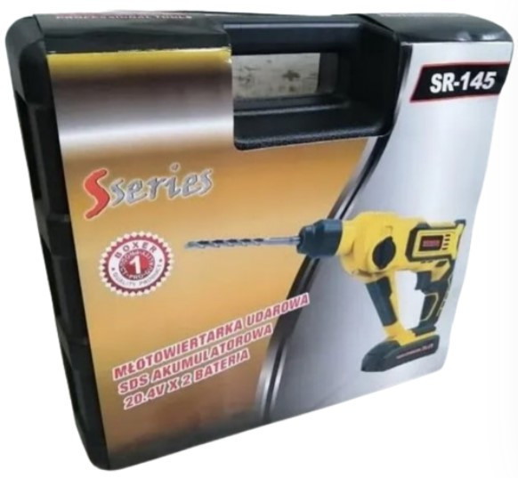 SR-145 Аккумуляторный перфоратор SDS+ 20,4 В с мягкой ручкой, 2 аккумулятора, кейс, 6 сверл, 4 биты Одесса - изображение 5