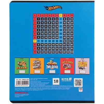 Зошит Kite Hot Wheels, 18 аркушів, клітинка (HW25-236) Вінниця