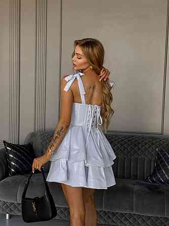 Женское романтическое праздничное платье мини люрекс диско Белый, 44 Одесса