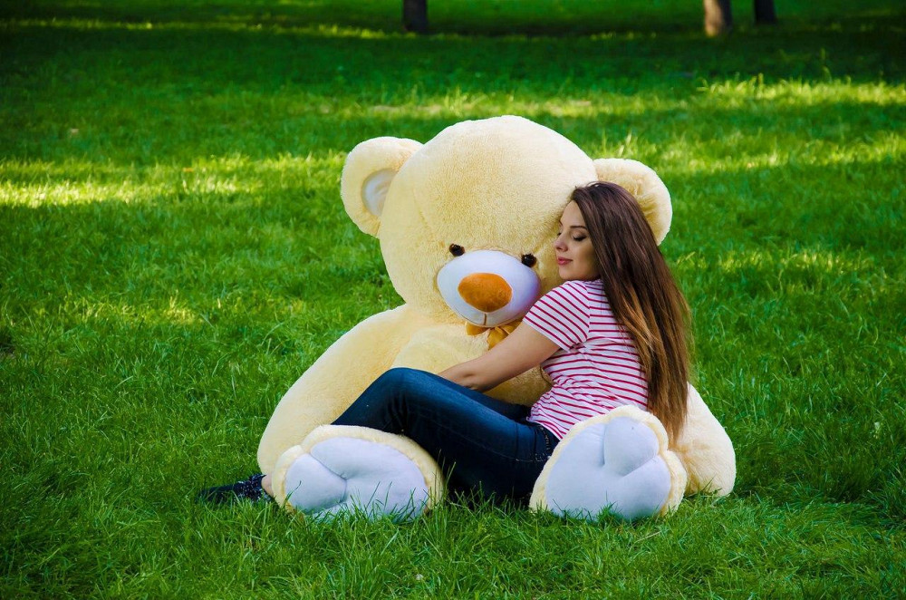 М'яка  іграшка подарунок на 8 березня плюшевий ведмедик Томии 180 см Персиковий Тернопіль - фото 4