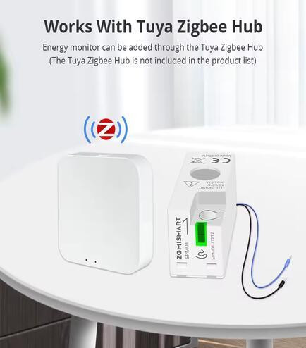 Енергометр Zemismart SPM01 63А, 1P+N, Zigbee, для контролю споживаної енергії Київ - фото 10