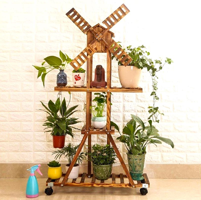 Підставка для квітів "Антоні" на коліщатках капучино Миколаїв - фото 1