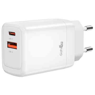 Зарядное устройство XO CE16 67.5W USB-C PD45W + USB-A QC 22.5W White (CE16_White) Винница