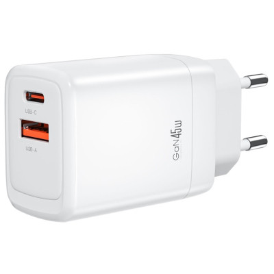 Зарядное устройство XO CE16 67.5W USB-C PD45W + USB-A QC 22.5W White (CE16_White) Винница - изображение 1