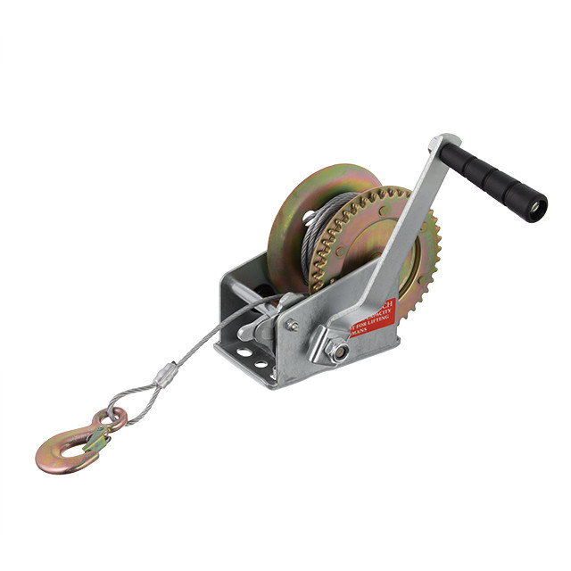 Лебідка важільна барабанна, тягове зусилля 450 кг, сталевий трос INTERTOOL GT1454 Київ - фото 1