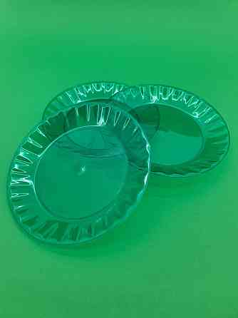 Тарілка одноразова 160 мм Склоподібна Зелена (10 шт) Харків