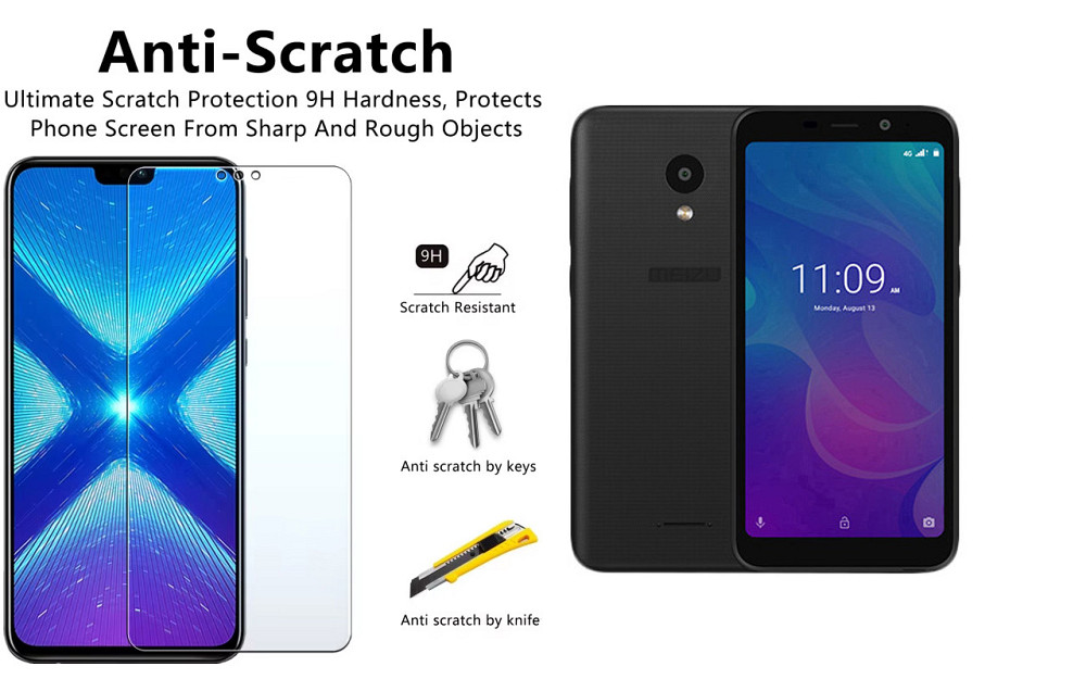 Захисне скло NeoGlass для Meizu C9, Meizu C9 Pro – надпрозоре та стійке Київ - фото 1