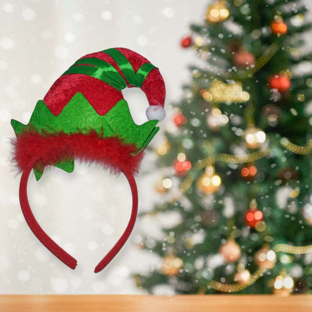 Новогодний обруч для волос Шапка ельфа one size красный Киев - изображение 1