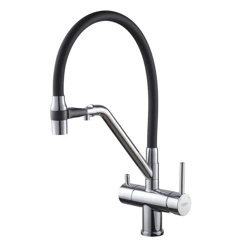 Кухонный смеситель с силик. изливом и вых. для питьевой воды KOER KB-72006-01 (KR3379) Киев - изображение 1