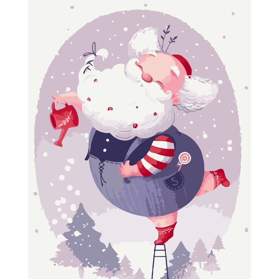 Картина за номерами "Святковий Санта" 16122-AC 40х50 см Вінниця - фото 1