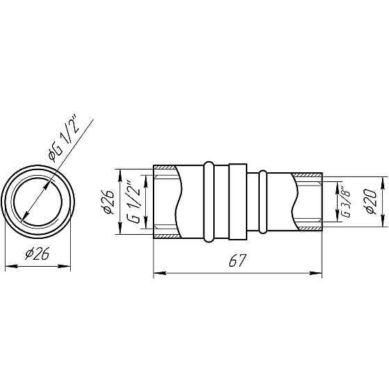Муфта проміжна прес APE ITALY AP 103 26х20 Луцк