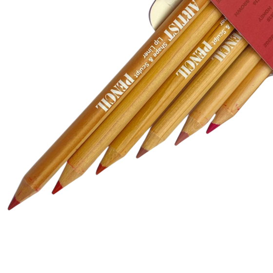 Набор карандашей для губ, 6 нюдовых оттенков.Стойкие карандаши для губ,Face Secret Artist Pencil цвет розовый Каменец-Подольский