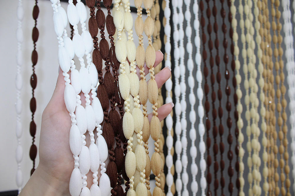 Штори-нитки "Шиніл" з люрексом Білий з коричнево-карамельним 300х300см 1 шт (61-048) Київ - фото 5