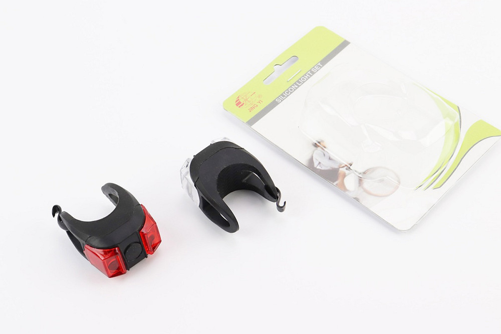 Ліхтар передній 2 діода+задній 2 діода силіконові к-кт, JY-267-6 (без батарейок) Київ - фото 1