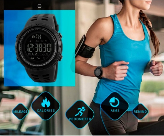 Умные наручные часы Skmei 1250 Smart Clever (Черные) Киев - изображение 6