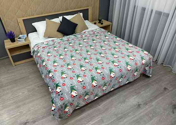 Плед-покрывало Decorator WellSoft 180х220 см с рождественским принтом (87-338) Киев