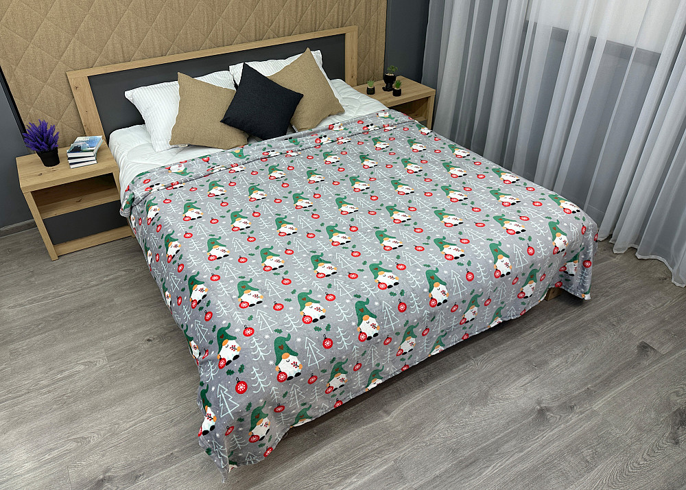 Плед-покрывало Decorator WellSoft 180х220 см с рождественским принтом (87-338) Киев - изображение 3