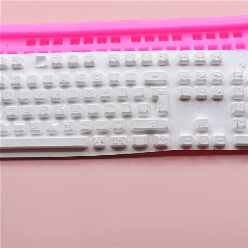 Молд силиконовый Клавиатура 51 на 145 мм розовый Киев - изображение 7