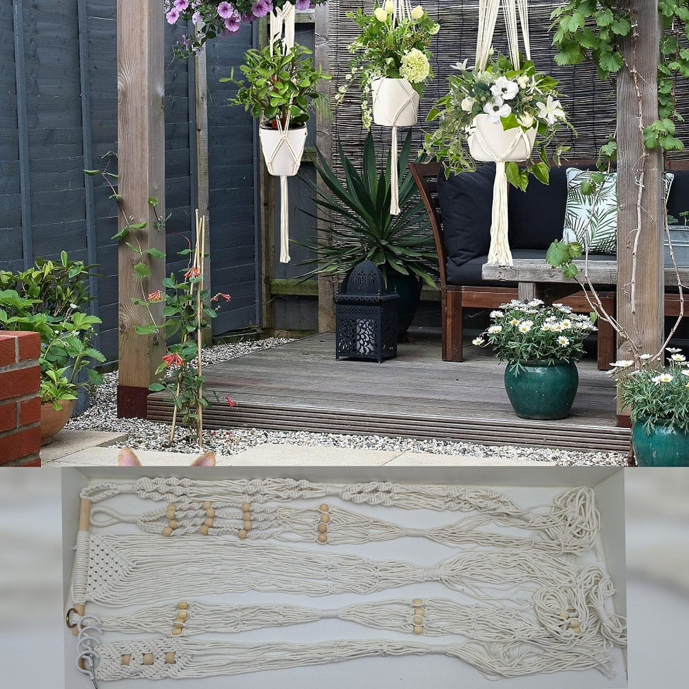 Набір підвісних кашпо з макраме 5 шт 27771 Луцк - изображение 1