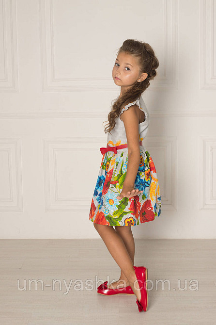 Дитяче українське плаття "Маки на сірому" Кривий Ріг - фото 4