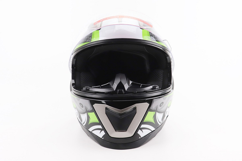 Шолом інтеграл, закритий BLD-M62 S (55-56см), СІРИЙ/НЕОНОВО-ЗЕЛЕНИЙ "T-Rex" Київ - фото 5