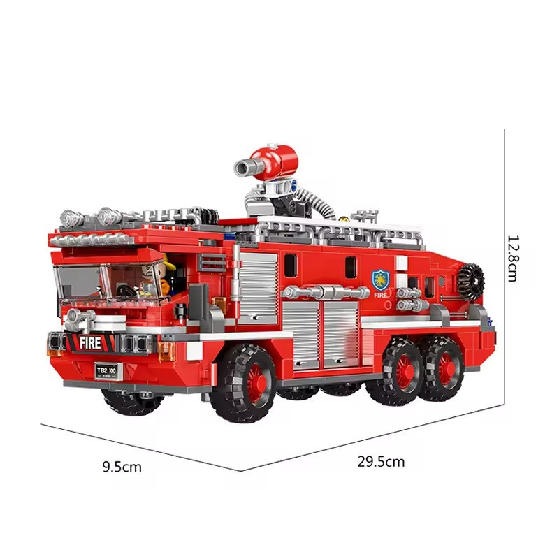 Конструктор дитячий "Пожежна машина" ігровий на 720 деталей колір червоний Кам'янець-Подільський - фото 3