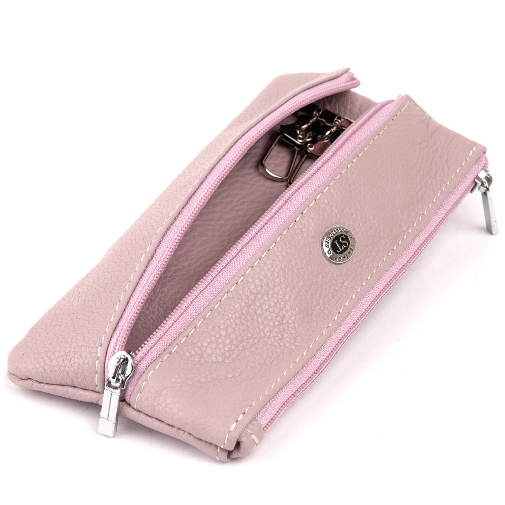 Ключниця-гаманець з кишенею унісекс Лілова (ST Leather) Київ - фото 1