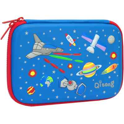 Пенал Cool For School с тиснением 1 отделение Голубой (QT-5661-Blue) Винница