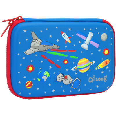 Пенал Cool For School с тиснением 1 отделение Голубой (QT-5661-Blue) Винница - изображение 1