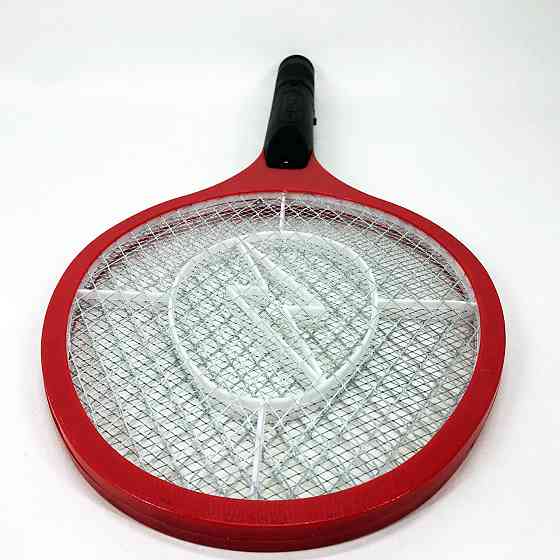 Мухобойка электрическая от насекомых, Аккумуляторный уничтожитель комаров, мошек, мух. Цвет: красный XI-11 Львов
