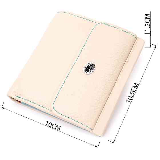 Женский красивый кошелек среднего размера из натуральной кожи ST Leather 19499 Белый Киев